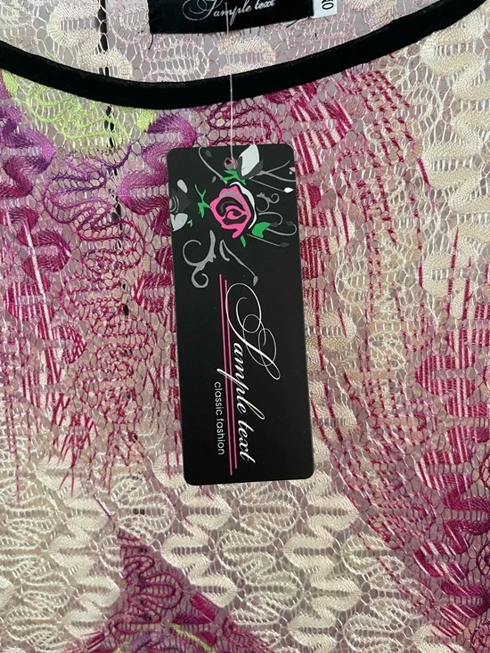 Boho Fringe Peacock-Print Top - Picture 5 of 5